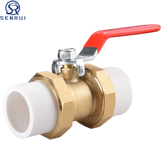 PPR pipe fitting brass ball valve with reliable shut off performance