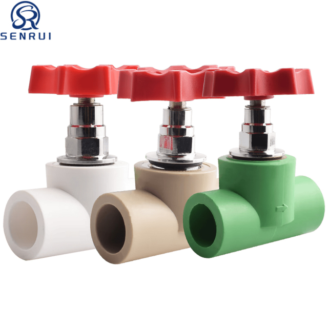 PPR stop valves available in multiple sizes for plumbing applications
