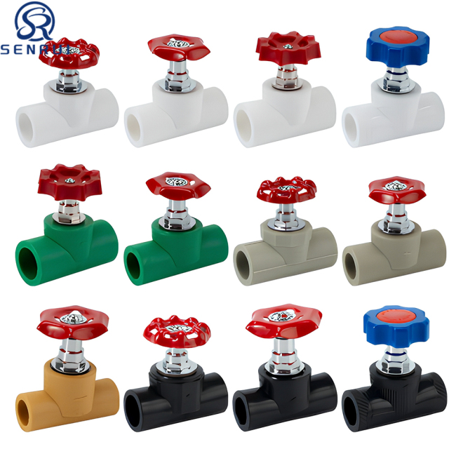 Different models of PPR stop valves for plumbing systems