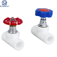 Red handle PPR stop valve for water supply systems