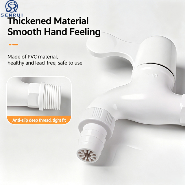 Plastic Faucet with Ceramic Cartridge | Durable PP Water Tap for Household and Garden Use