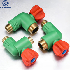PPR angle stop valve connection design for plumbing systems