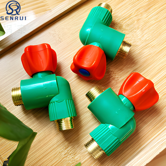 Different sizes of PPR angle valves with durable plastic body