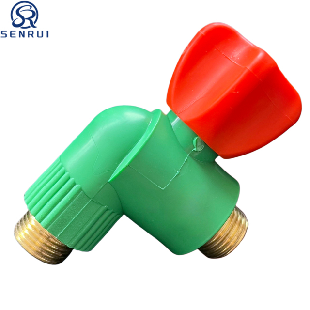 PPR angle valve for hot and cold water supply systems