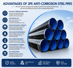 3PE Anti-Corrosion Steel Pipe API 5L Coated Pipeline Supplier