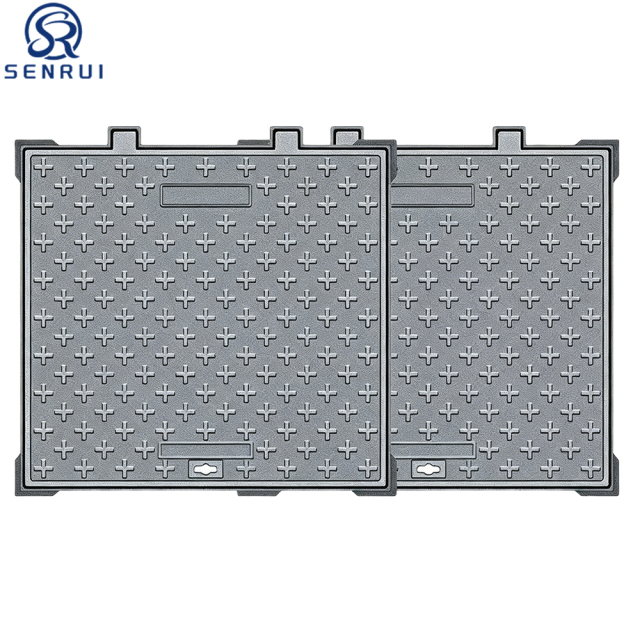 Square Ductile Iron Access Manhole Cover Anti‑Slip  for Sewer & Drainage