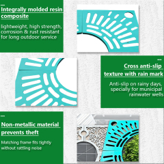 Ductile Iron & Resin Composite Tree Grate for Urban Landscaping
