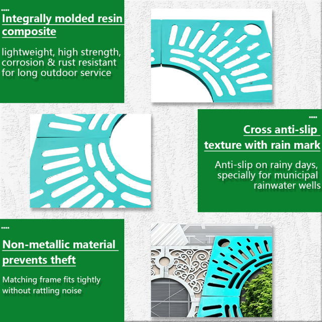 Ductile Iron & Resin Composite Tree Grate for Urban Landscaping