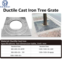 Ductile Iron & Resin Composite Tree Grate for Urban Landscaping