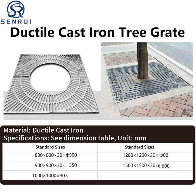 Ductile Iron & Resin Composite Tree Grate for Urban Landscaping