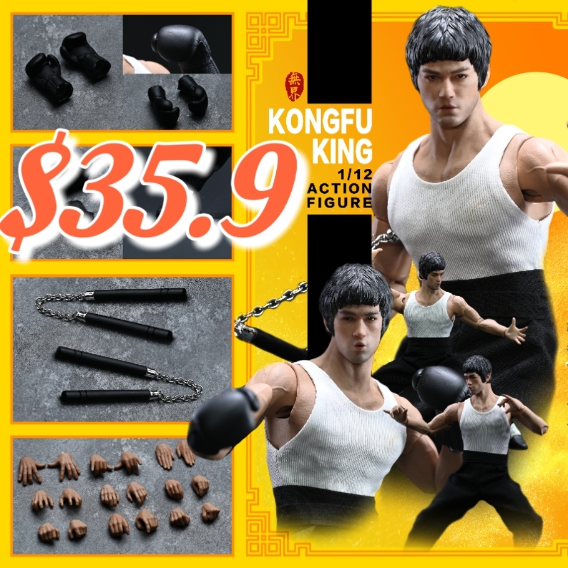 【Available】NWToysThe King of Kung Fu, the Grandmaster, Master Lee 1/12 Cloth Articulated Fig