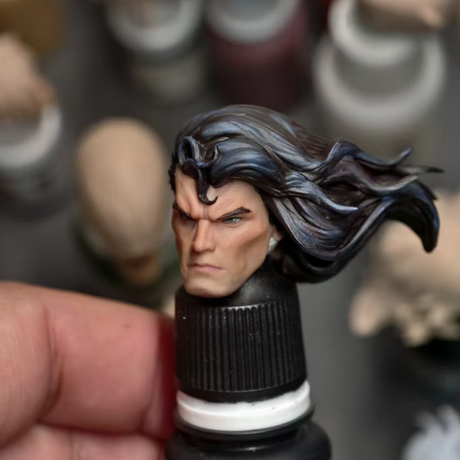 1/12 DC Superman with long hair  Head Sculpture
