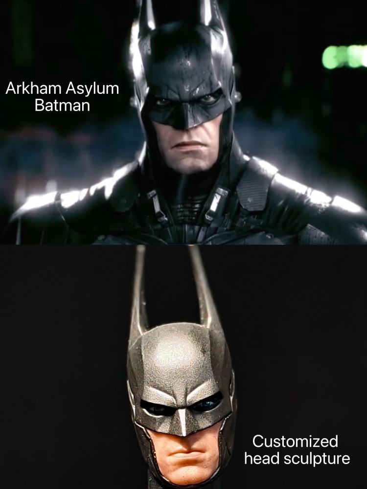 【Pre-order】1/12 Arkham Asylum - Batman Head Sculpture fit LPZZ Studio