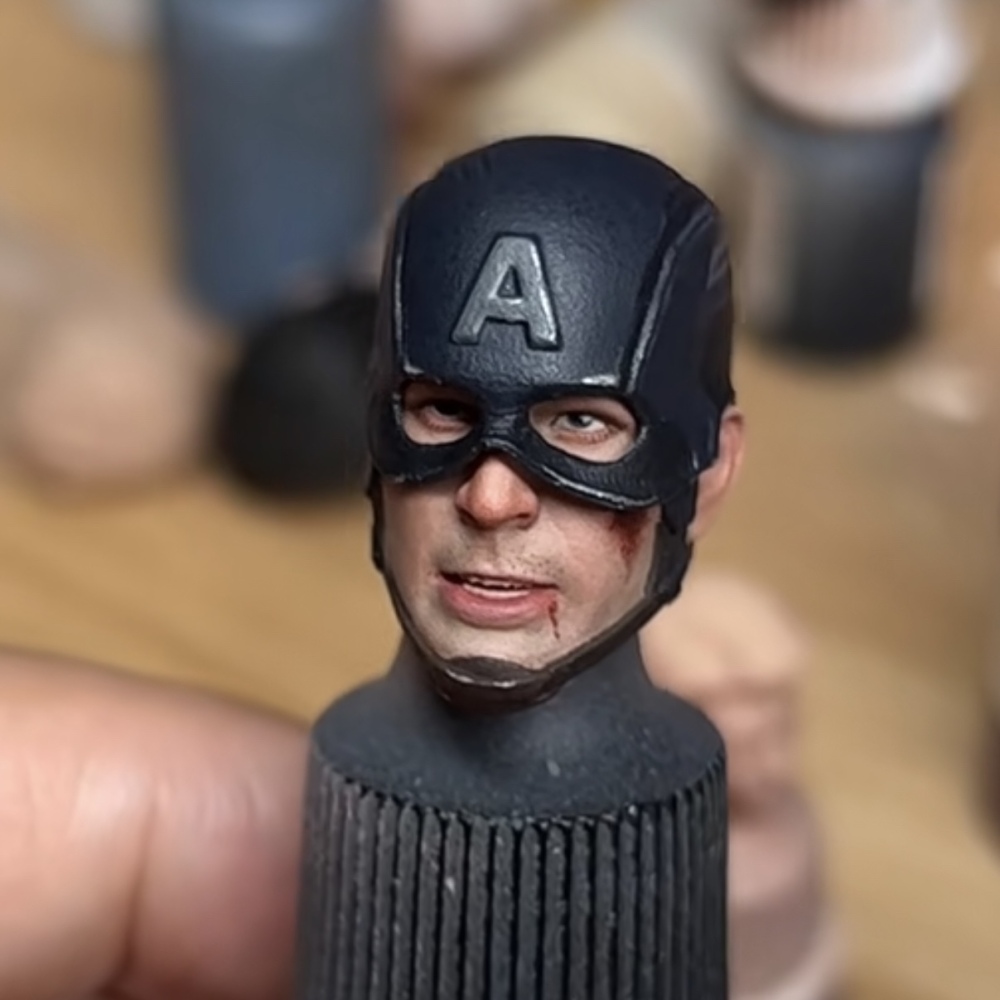 【Pre-order】1/12 SHF Captain America Chris Evans Head sculpture