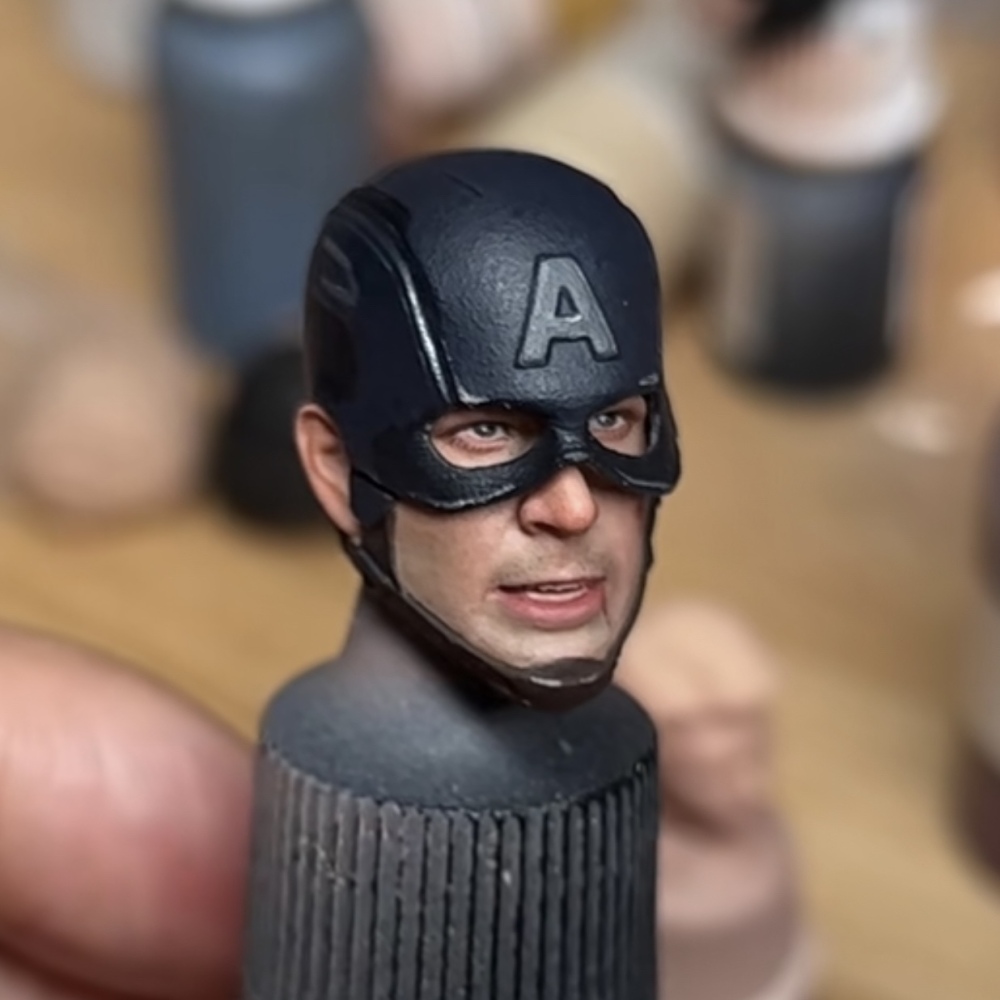 【Pre-order】1/12 SHF Captain America Chris Evans Head sculpture