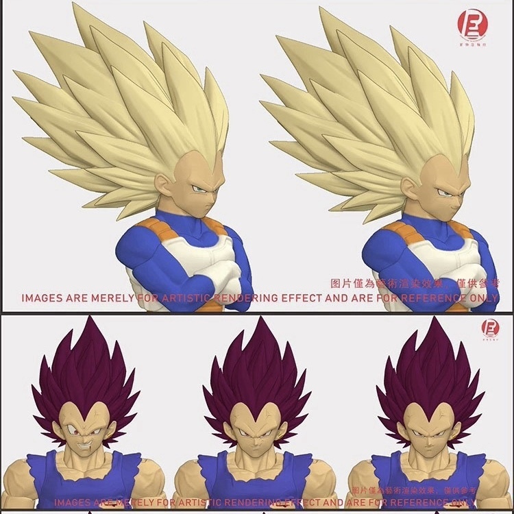 【Pre-order】1/12 RE Destroyer Vegeta Head Sculpture Pack, Solid Color Edition