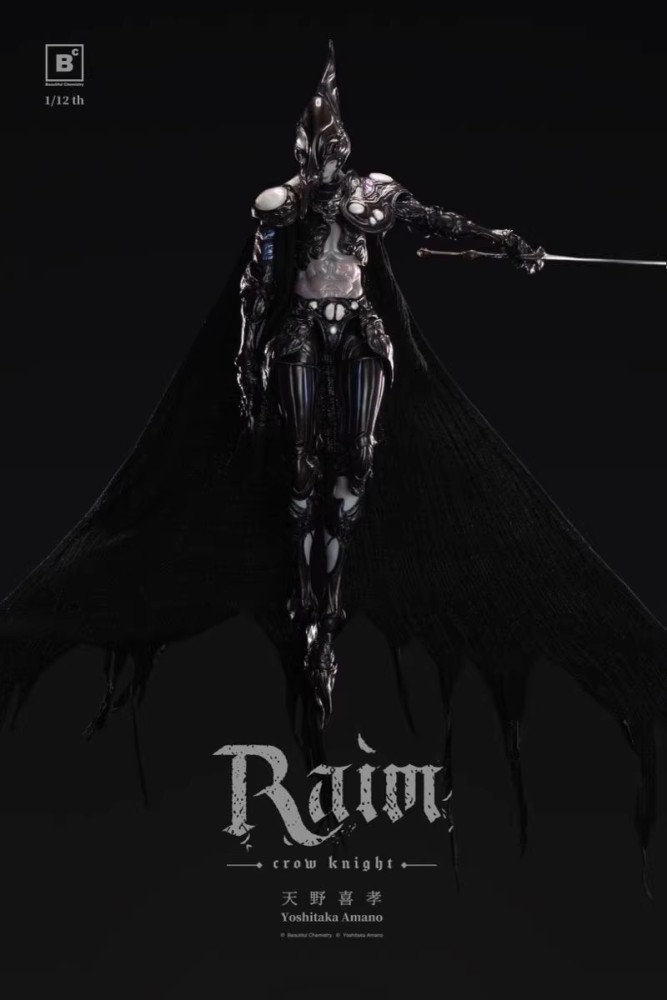 【Pre-order】1/12 BC x Yoshitaka Amano RAIM – Crow Knight – Scale Collectible Figure!