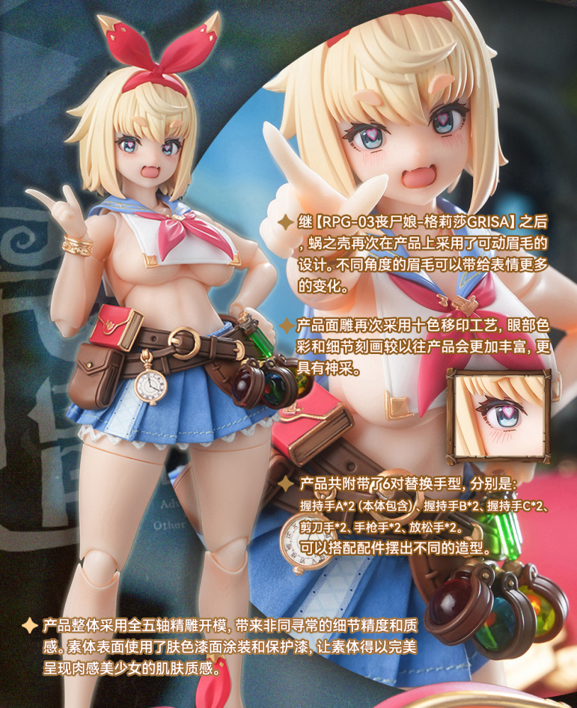 【Pre-order】1/12  Snail Shell RPGEX-06  Snale action figure and feet pack