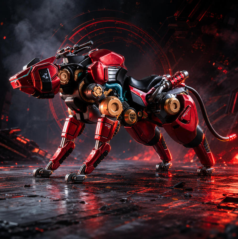 【Available】86Toys Cyber Mechanical Dog, Articulated, with LED Breathing Light