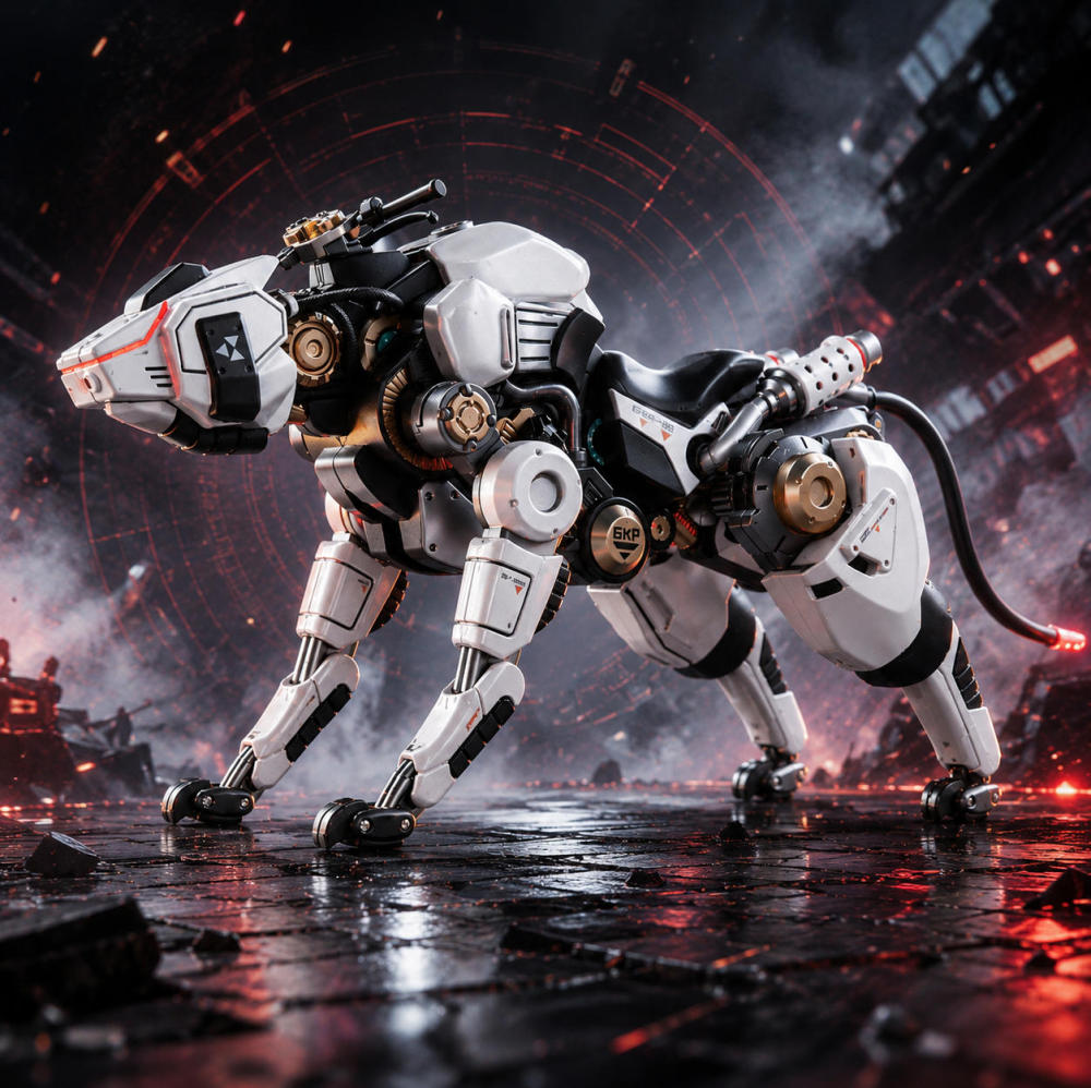 【Available】86Toys Cyber Mechanical Dog, Articulated, with LED Breathing Light