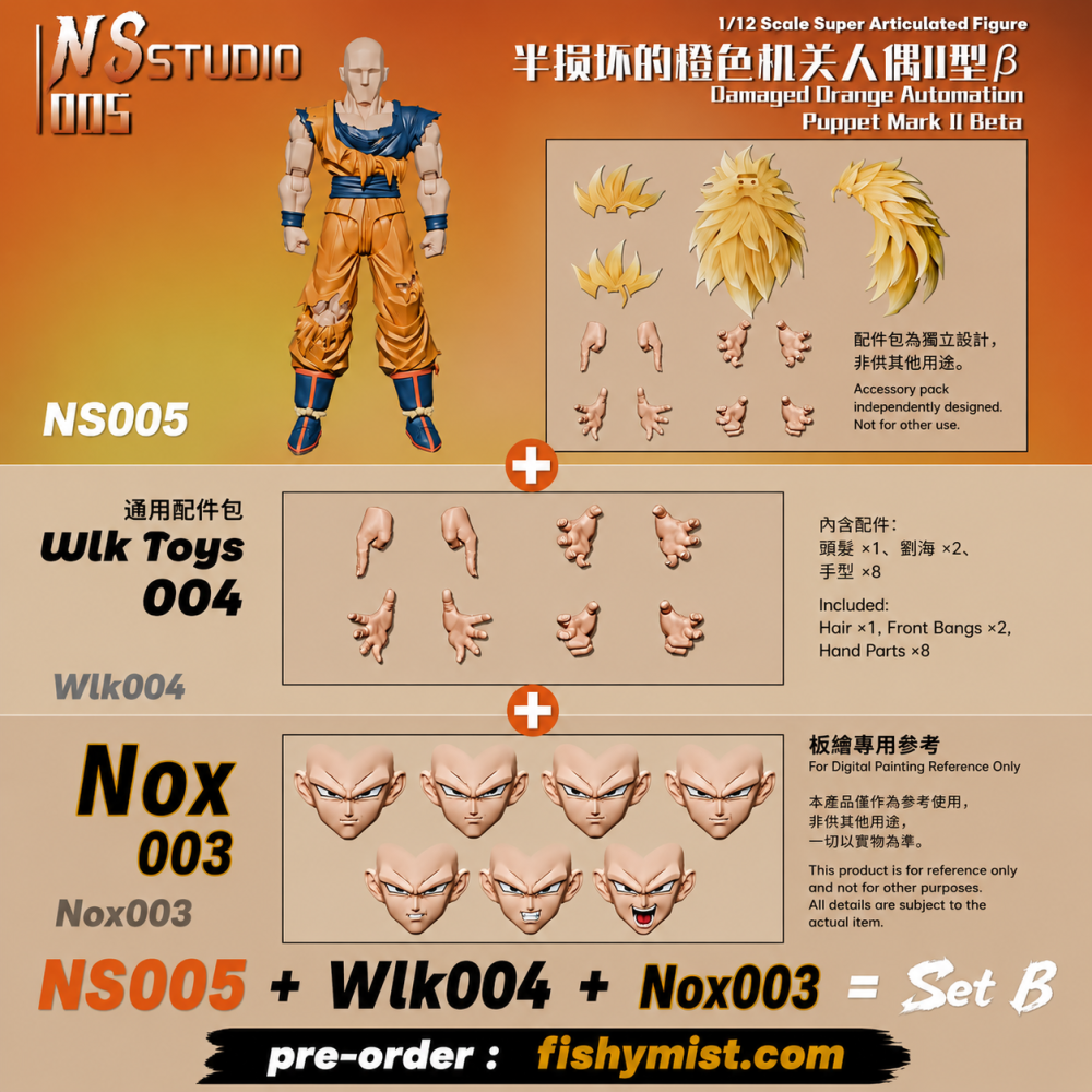 【Pre-order】1/12 NS Studio   The Second Installment: "Semi-Damaged Orange Automaton Type II α/β"