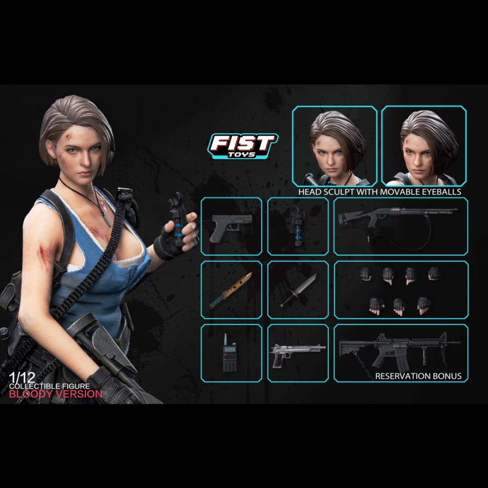 【Pre-order】1/12 FIST TOYS Resident Evil Jill Pre-order Bonus Action Figure