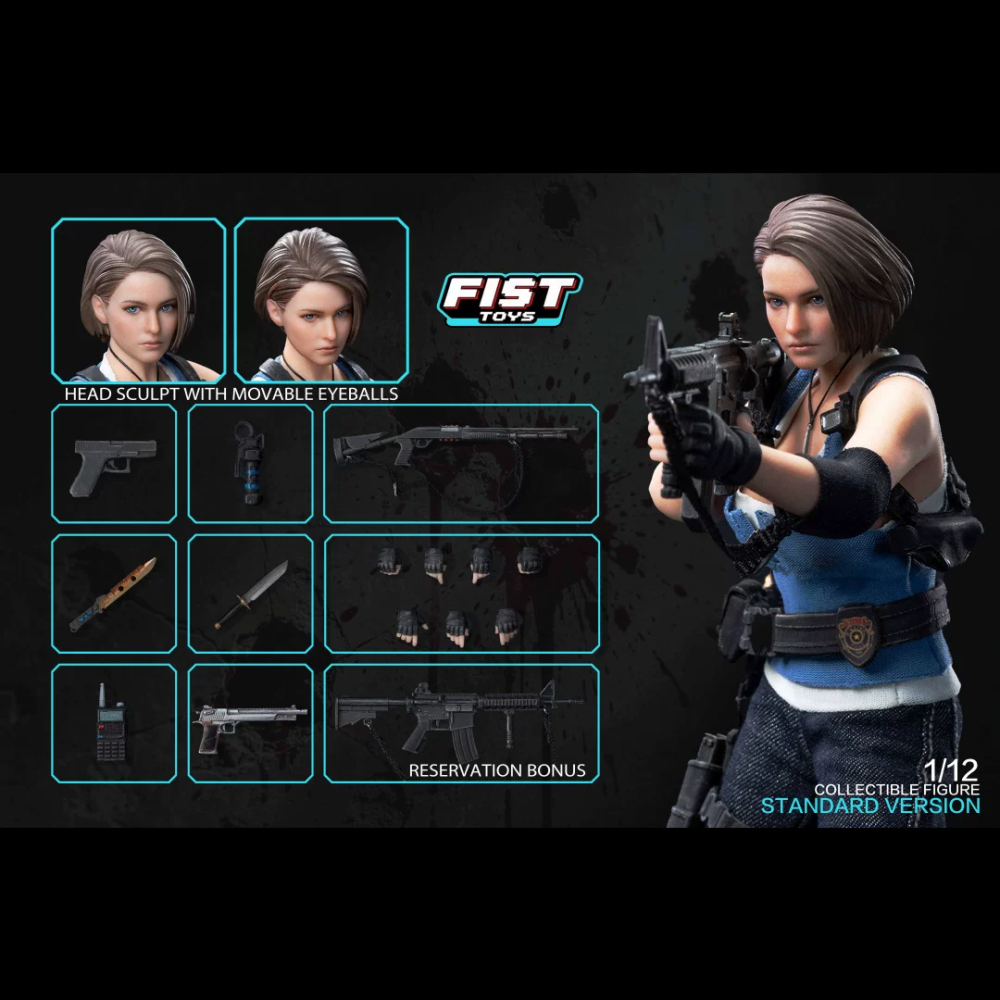 【Pre-order】1/12 FIST TOYS Resident Evil Jill Pre-order Bonus Action Figure