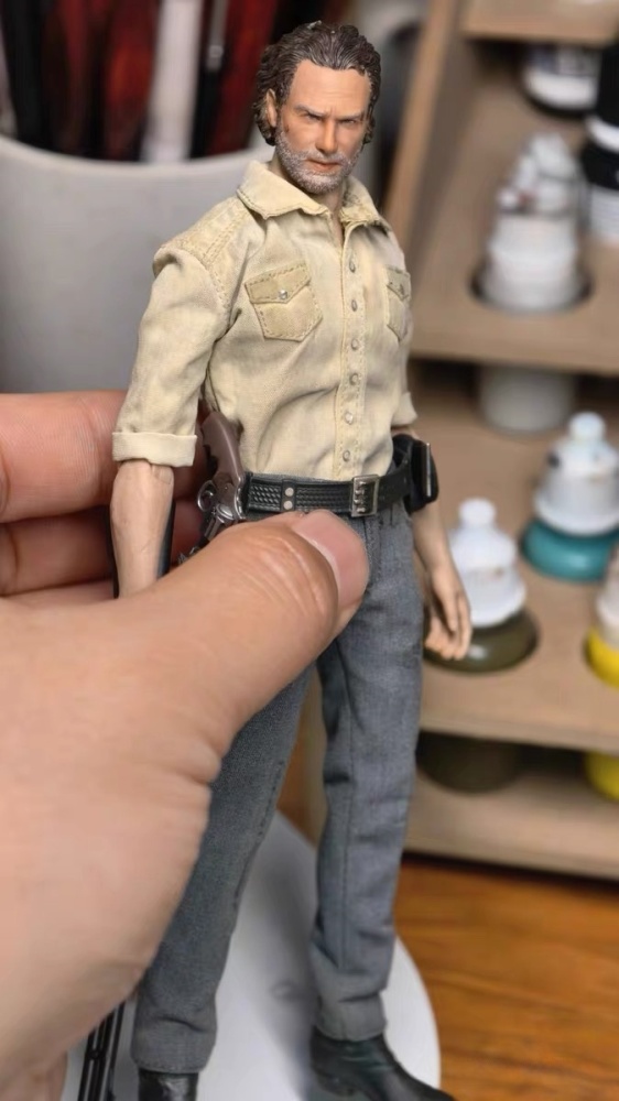 【Pre-order】1/12 The Walking Dead - Rick Grimes (Battle Damaged Version) Head Sculpture