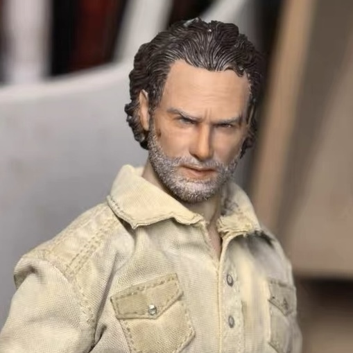 【Pre-order】1/12 The Walking Dead - Rick Grimes (Battle Damaged Version) Head Sculpture