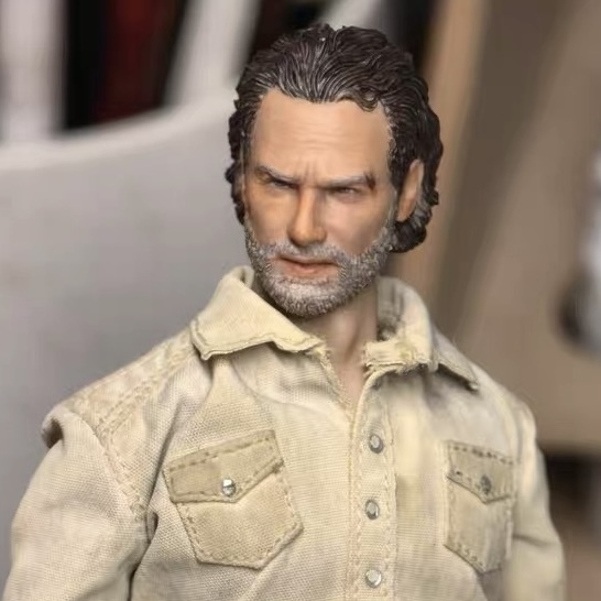 【Pre-order】1/12 The Walking Dead - Rick Grimes (Battle Damaged Version) Head Sculpture