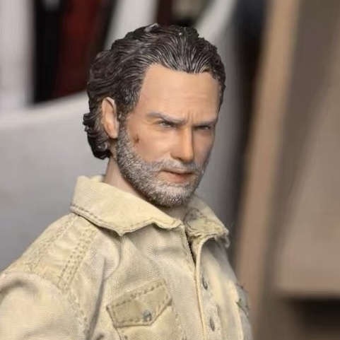 【Pre-order】1/12 The Walking Dead - Rick Grimes (Battle Damaged Version) Head Sculpture