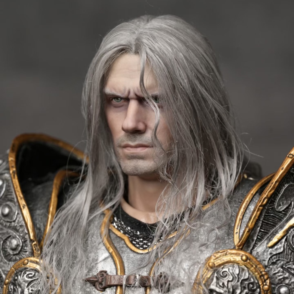 【Pre-order】1/6 Alsace Henry Cavill  TheLichKing - World of Warcraft  Hair Implant Head Sculpture
