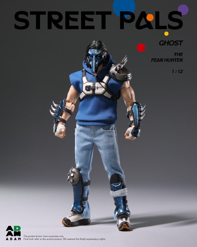 【Pre-order】1/12 MUFF studio STREET PALS GHOST THEFEAR HUNTER action figure