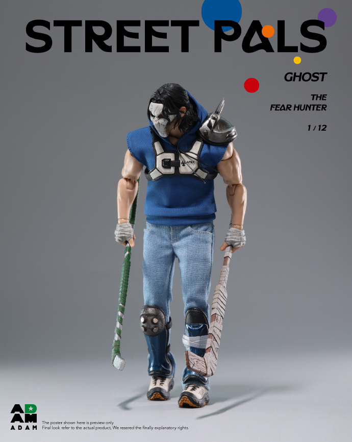【Pre-order】1/12 MUFF studio STREET PALS GHOST THEFEAR HUNTER action figure
