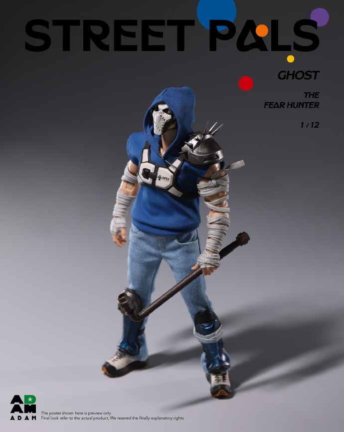 【Pre-order】1/12 MUFF studio STREET PALS GHOST THEFEAR HUNTER action figure