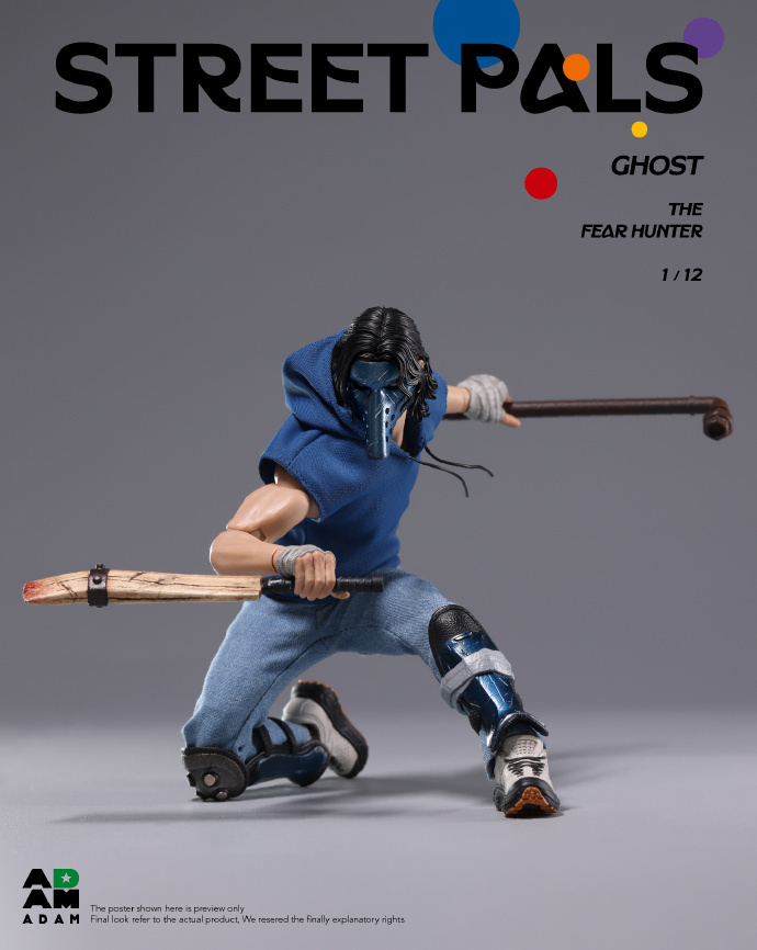 【Pre-order】1/12 MUFF studio STREET PALS GHOST THEFEAR HUNTER action figure