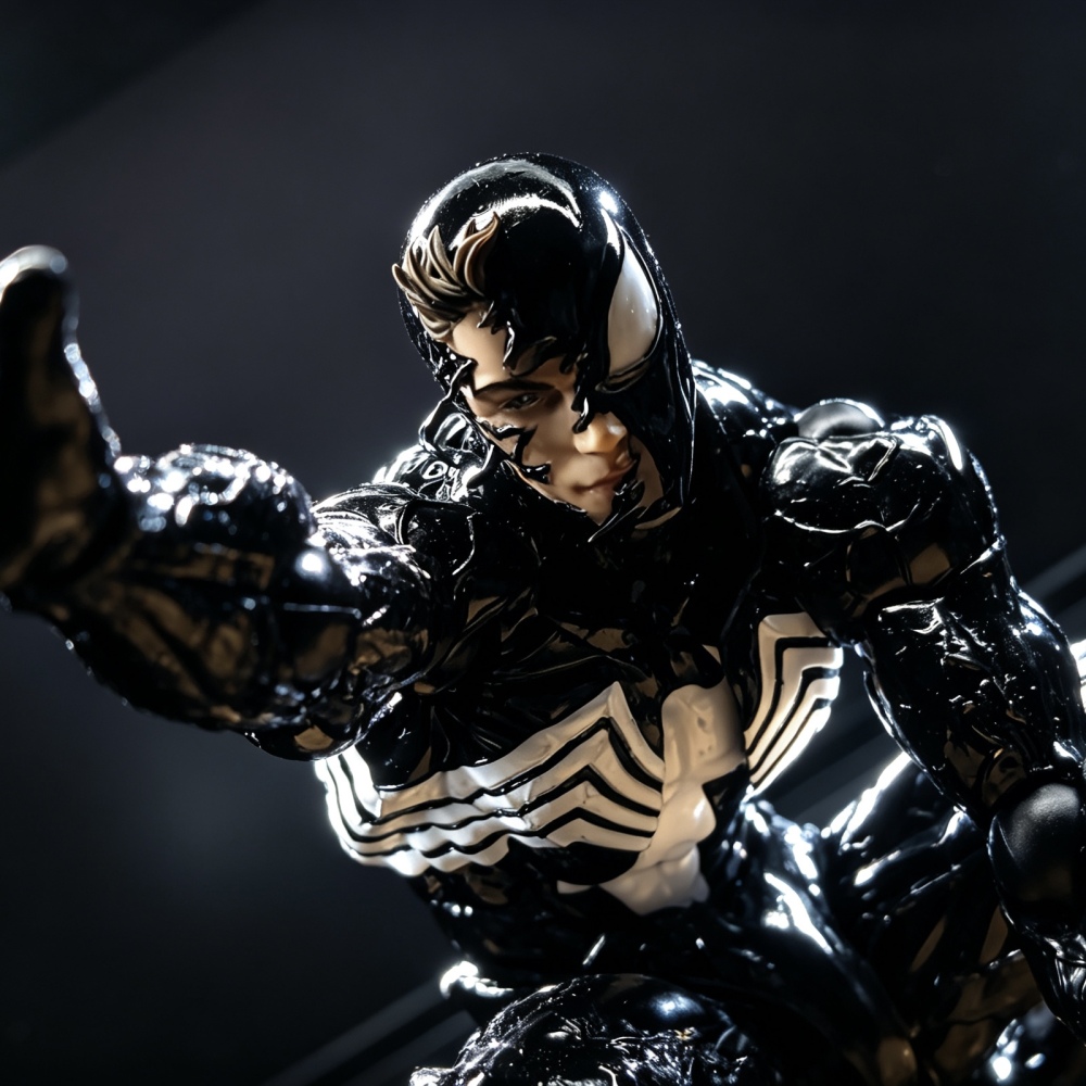 【Pre-order】1/12 Kaiyodo Venom Symbiote Attached Half-Face Head Sculpture Peter Parker