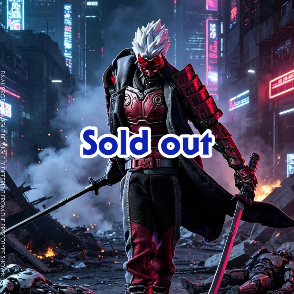 【Pre-order】 1/12 VTOYS X BMS X CF - Cyberpunk Samurai The Crimson Dawn of the Blade.Action Figure