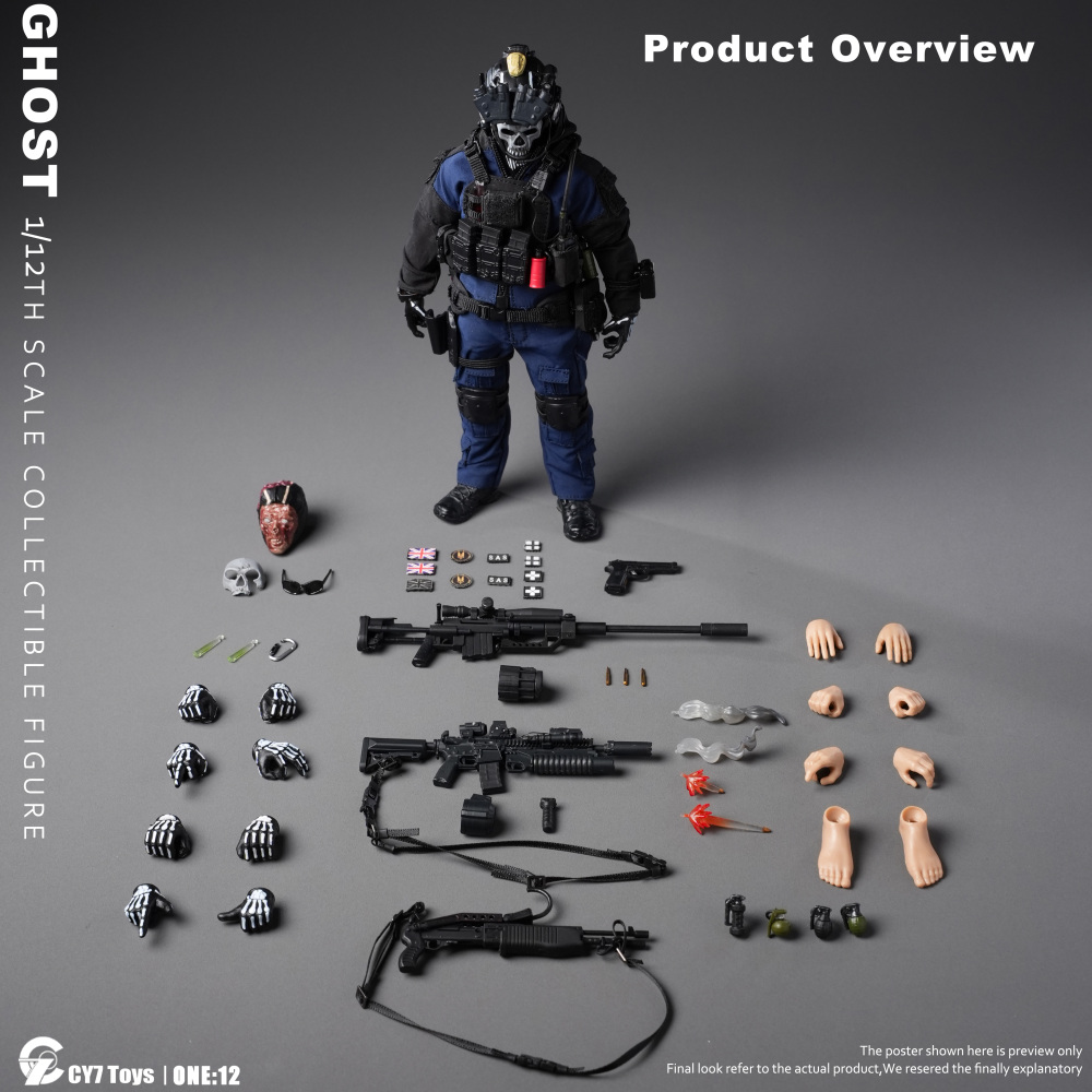 【Pre-order】1/12 CY7 Toys Night Ghost action figure