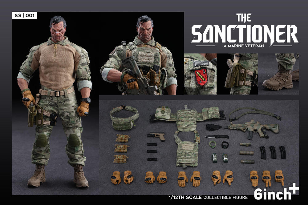 【Pre-order】1/12 6inch+ studio The SANCTIONER a marine veteran action figure SS001