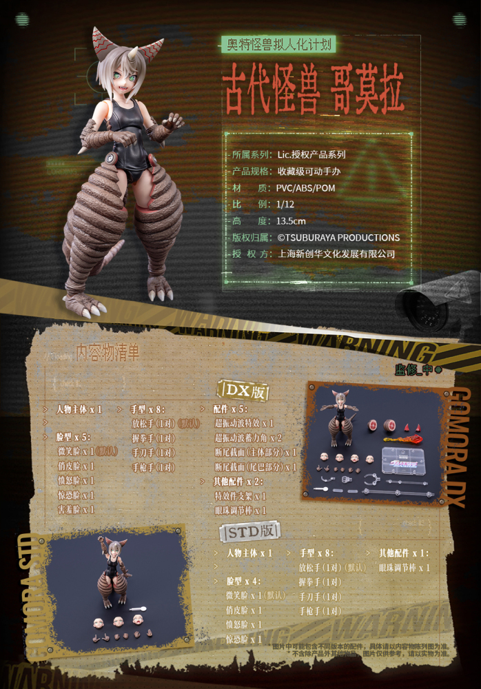 【Pre-order】1/12 UltraKaijuHumanization Project- Gomora action figure