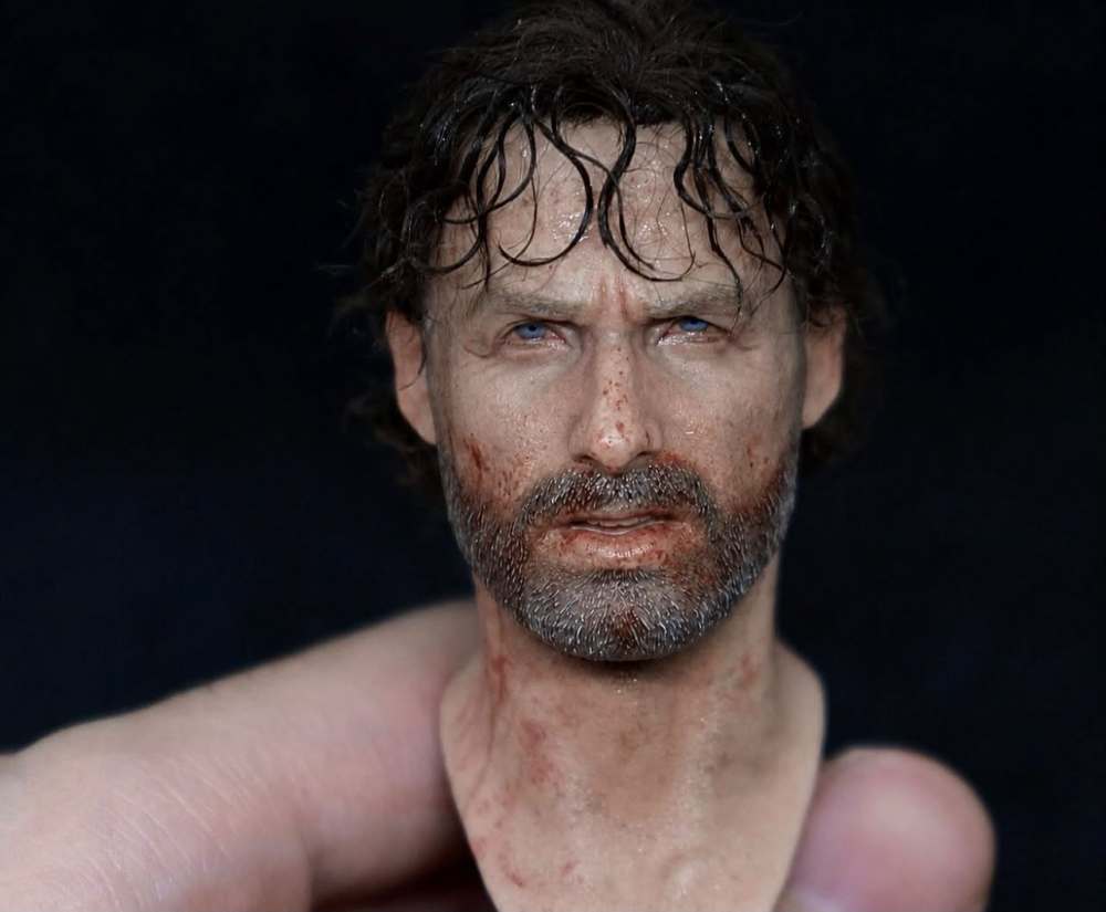 【Pre-order】The Walking Dead Rick 1/6 Full Rooted Hair Head Sculpt