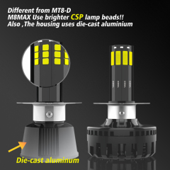 Motoled AC/DC 8V-80V H4 100W 12000lm 8 Side Emitting CSP Motorcycle Led Headlight