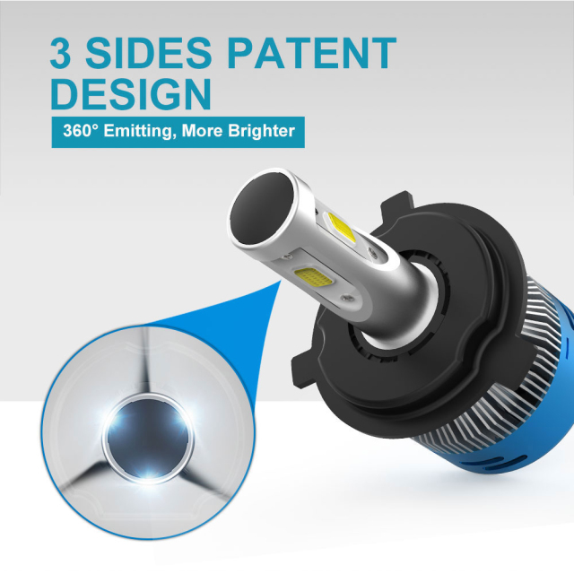 Motoled AC/DC 8V-80V H4 40W 4000lm 3 Side Emitting Super Bright M3max LED Accessory Auto Universal Motorcycle LED Bulb Bombillos Headlight