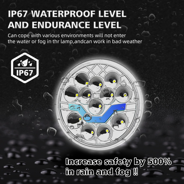 Motoled SUZUKI GN125 Semi-assembly Blue Breathing Water DRL Dual Color（White Yellow） Motorcycle LED Accessory Headlight