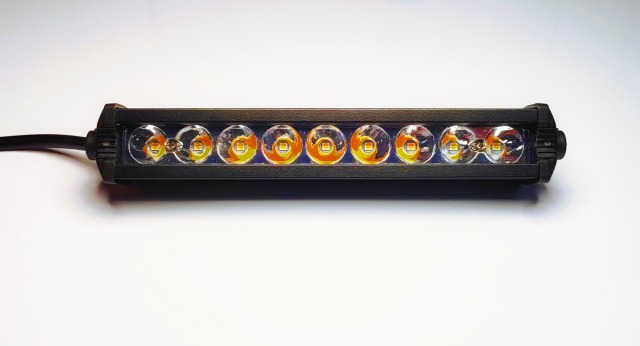 Motoled Cheap 27W 6500K 9 LED Mini Slim Waterproof Yellow White Working Driving External Auxiliary Spotlight Strip Light Bar for Truck Offroad Car Boat ATV