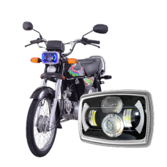 Motoled Honda CD70 Semi-assembly Blue DRL Optical Projector Lens Motorcycle LED Accessory Headlight