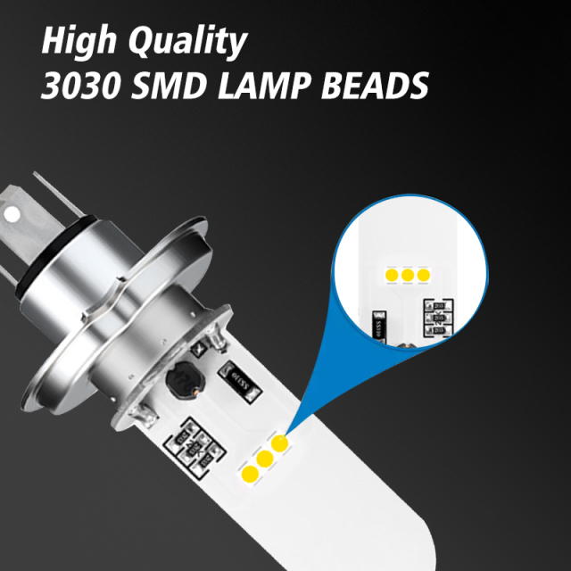 مصباح أمامي LED من نوع Motoled H4 PPQ 3030SMD