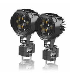 MOTOLED VISHAY 2Pcs/set Motorcycle External LED Spotlight 6 LED 120W 12000LM 6500K Light with Replacement Kit