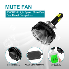 Motoled DC 8V-80V 80W 8000lm 8 Side Emitting COB Motorcycle Led Headlight